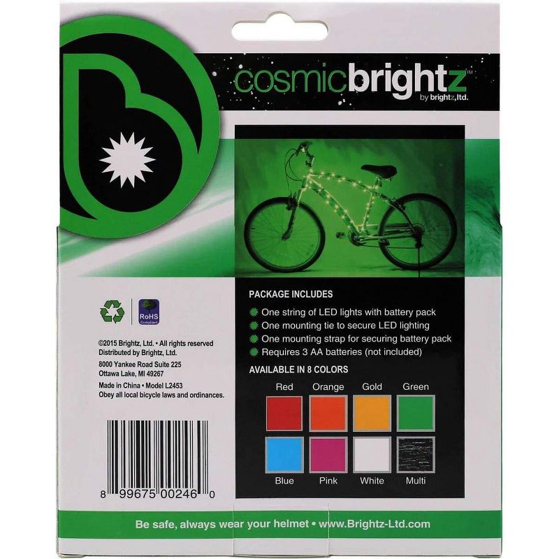 Brightz Ltd Cosmic Brightz Green LED Bicycle Light Accessory