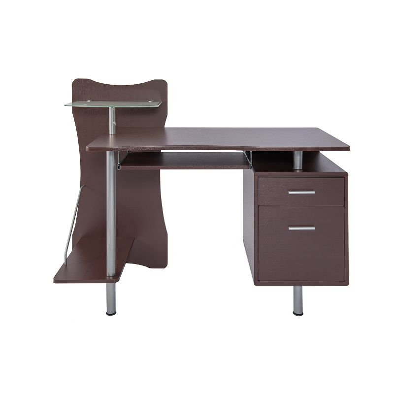 Stylish Computer Desk with Storage Brown - Techni Mobili