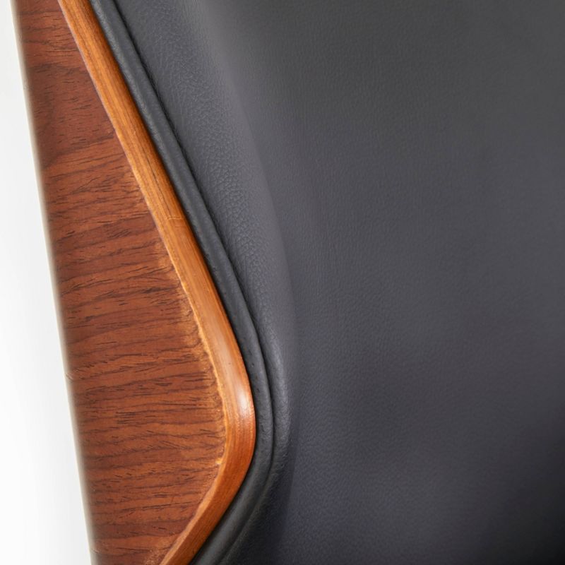 Exton Adjustable Height Stool Black/Walnut - Buylateral