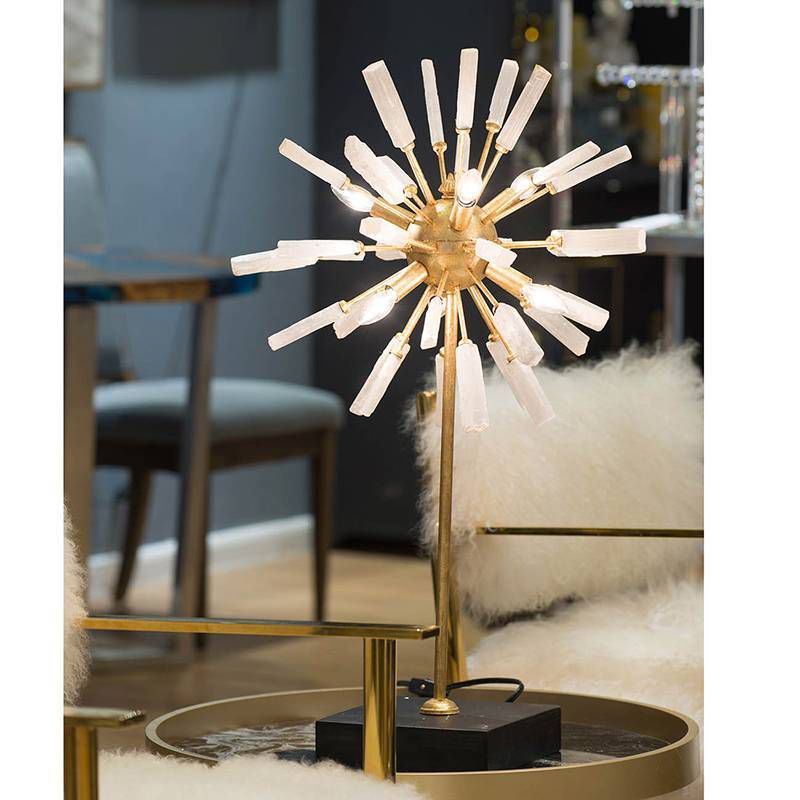 29" Tall Florrie Table Lamp Gold/White - A&B Home