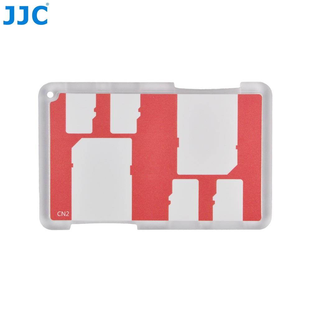 JJC Memory Card Case for 4x microSD + 2x SD Cards - Red Edition - MCH-SDMSD6