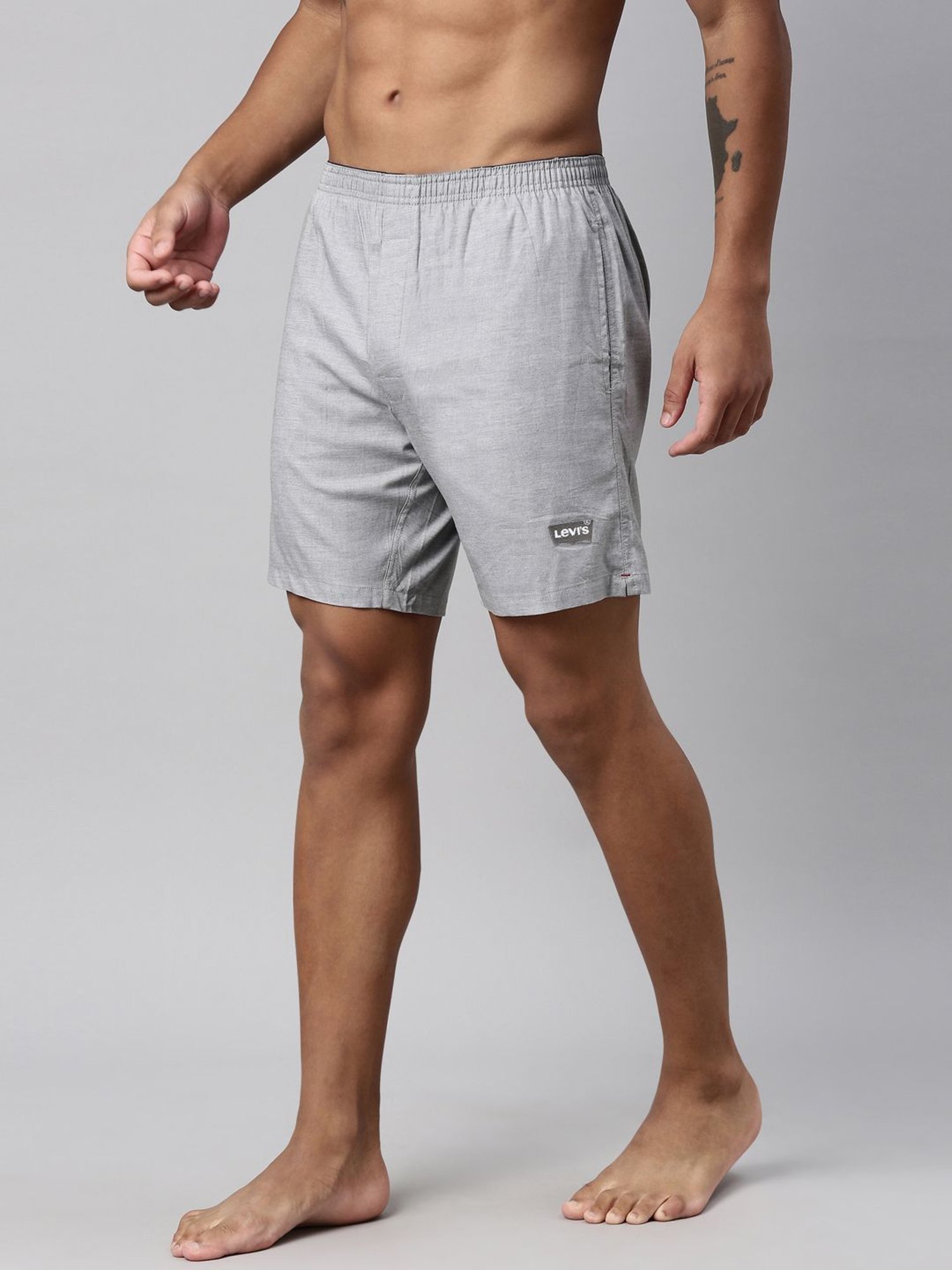 Levi's Grey Cotton Regular Fit Boxers