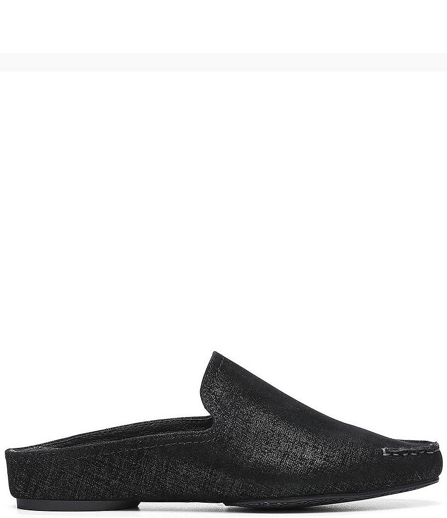 Donald Pliner Bonnie Distressed Metallic Leather Moc Toe Mules