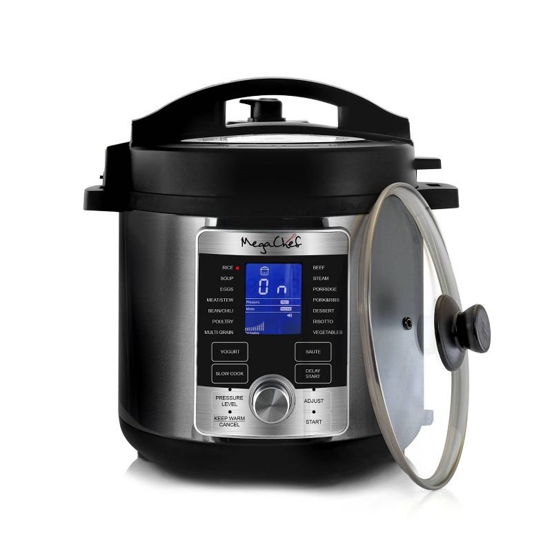 MegaChef 6qt Digital Electric Pressure Cooker - Silver