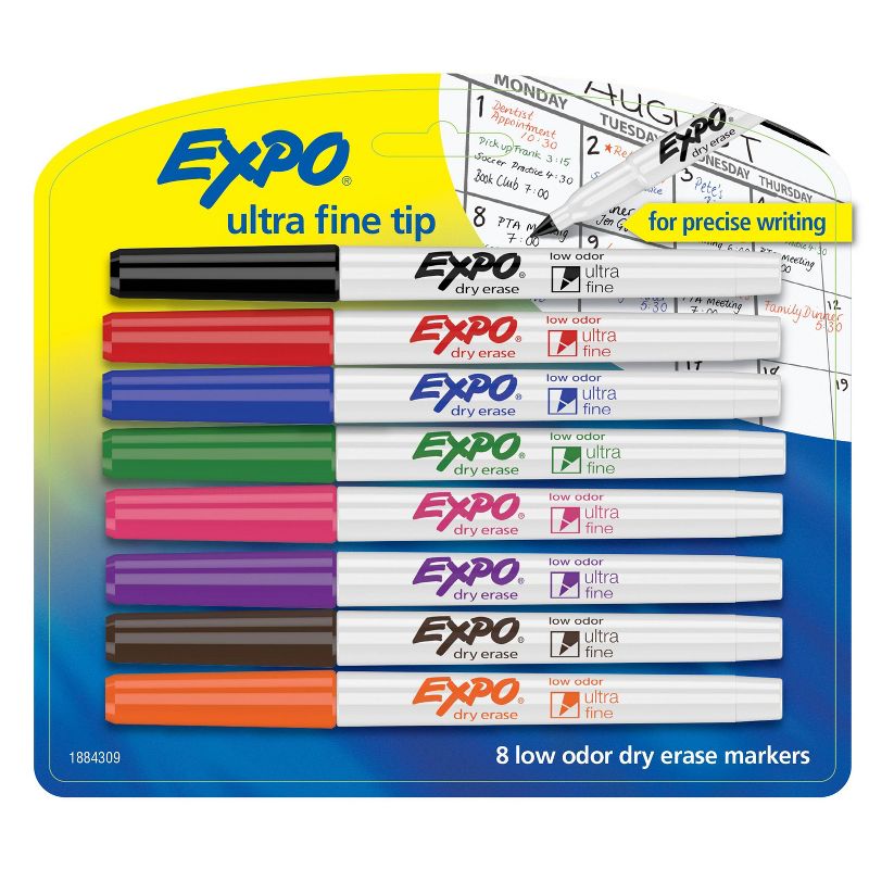 8pk Dry Erase Marker Ultra Fine Tip Multicolor - Expo