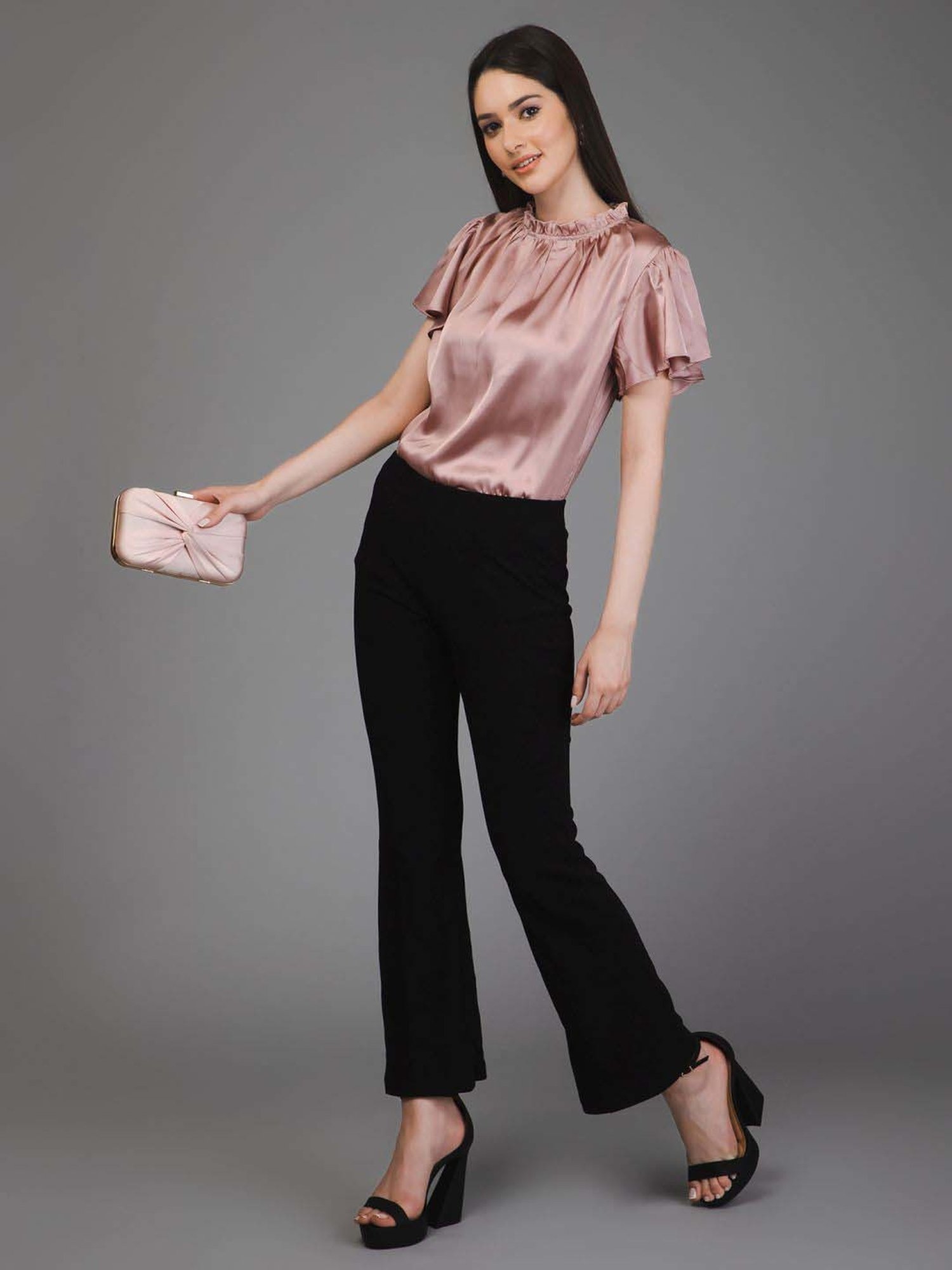PURYS Pink Regular Fit Top