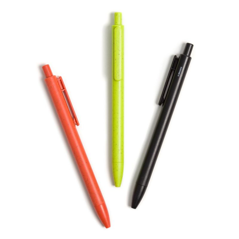 6ct Bold & Bright Hybrid Colored Ink Pens - U Brands