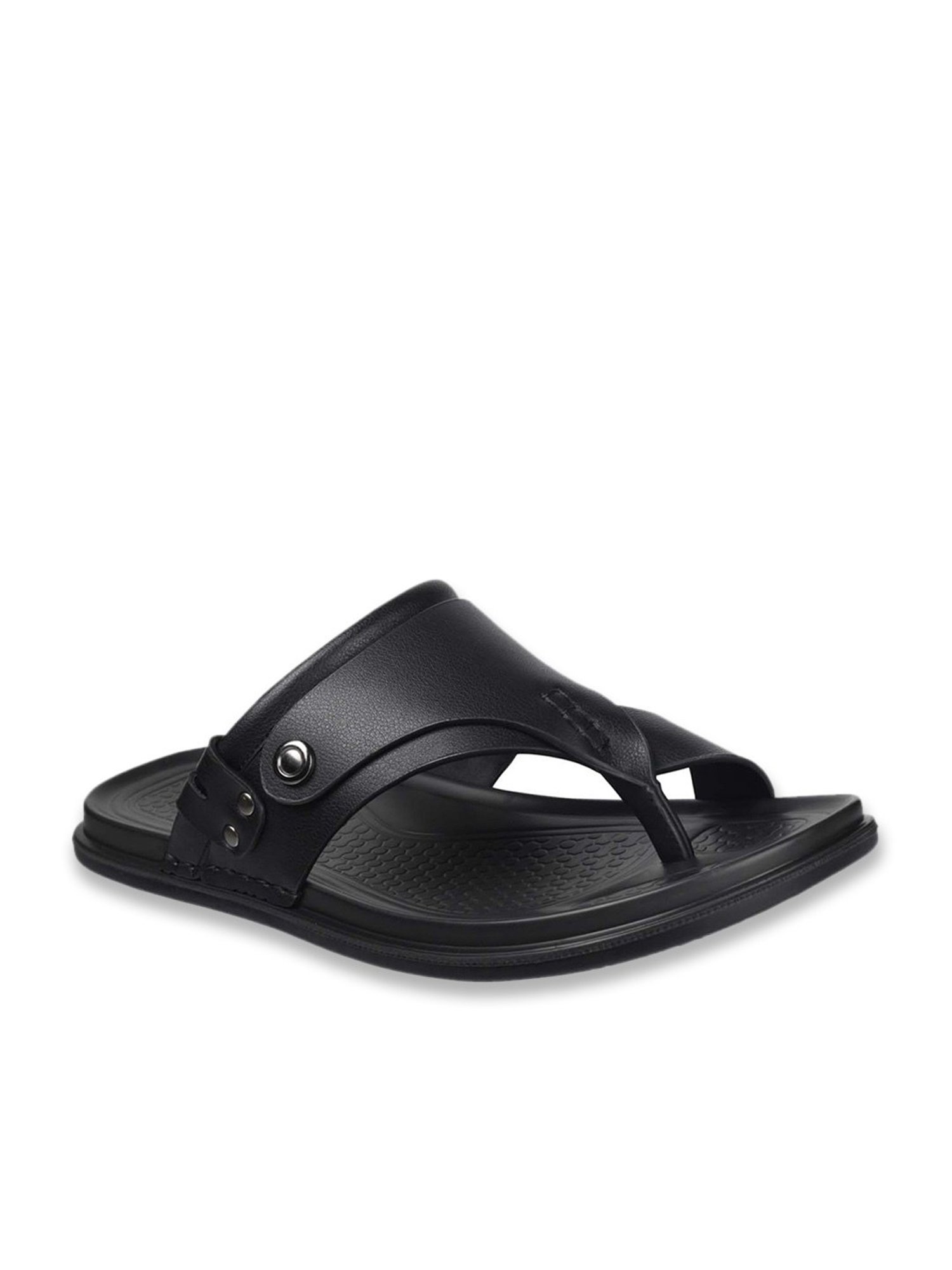 Da Vinchi by Metro Men's Black Toe Ring Sandals