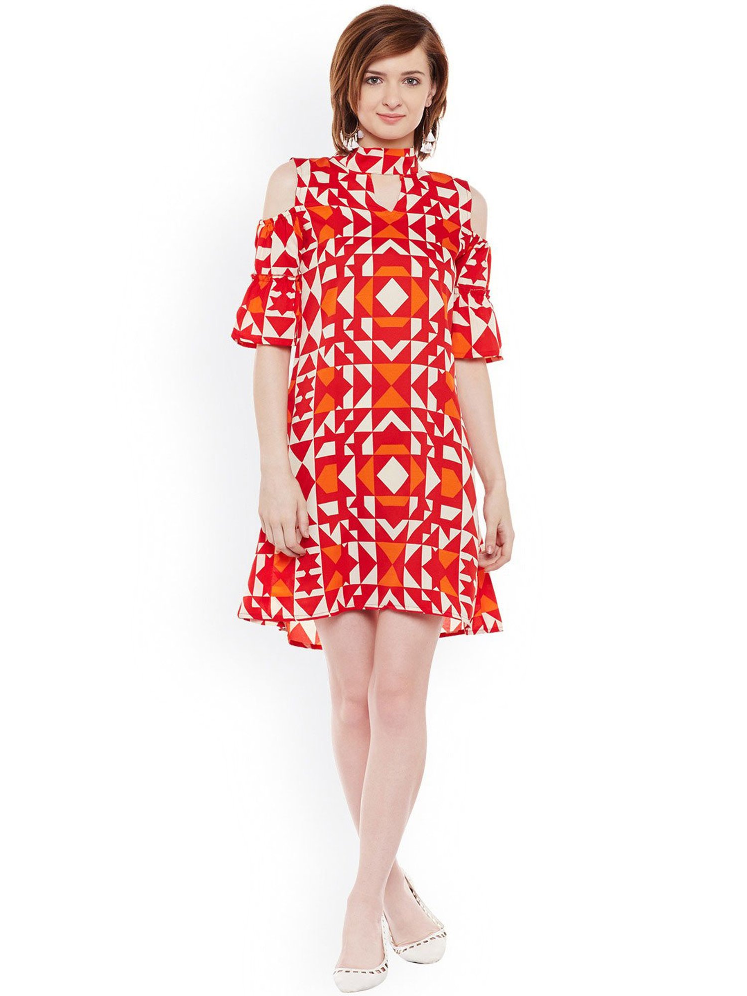 Belle Fille Red Printed Dress