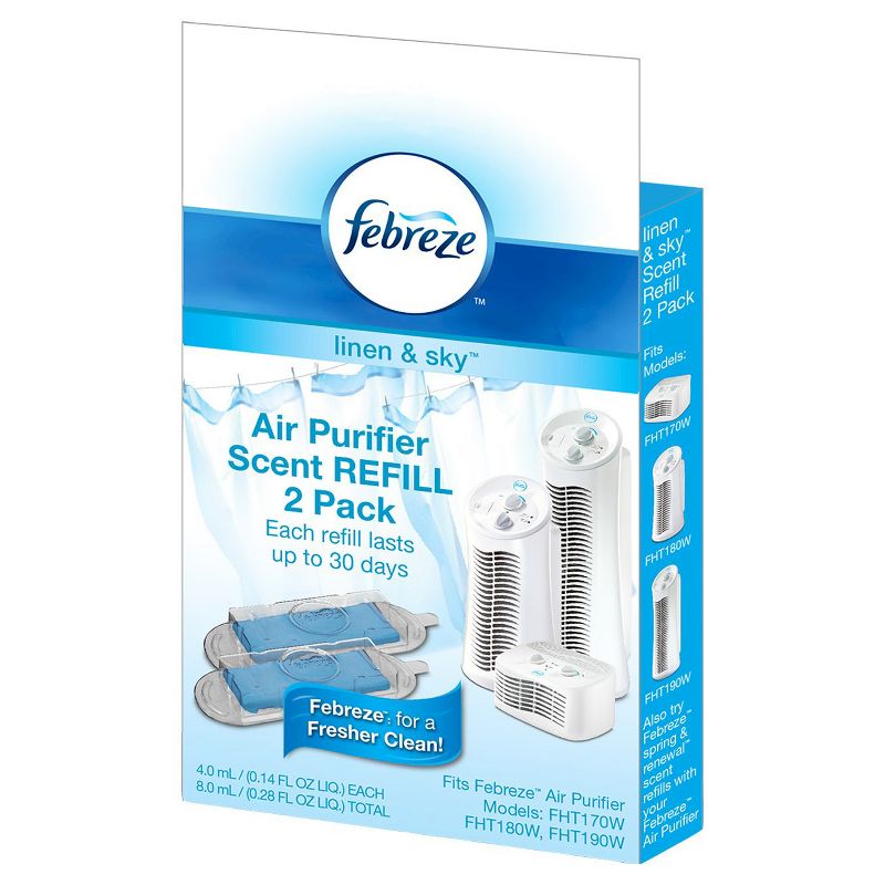 Febreze 2pk Scent Refill, Linen & Sky Cleaning Cartridges