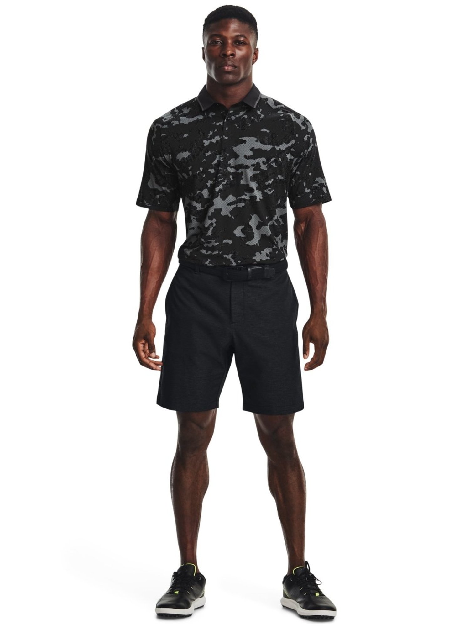 Under Armour Black Regular Fit Camouflage Sports Polo