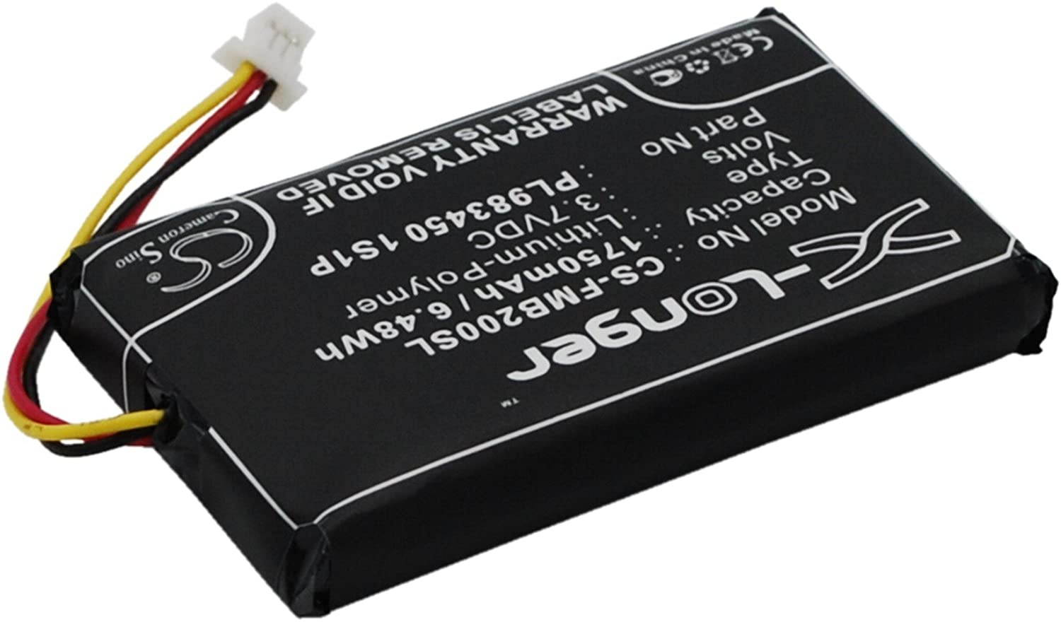 Replacement GPS Navigation Battery Part No.PL983450 1S1P for Falcom Mambo 2,1750mAh lipo