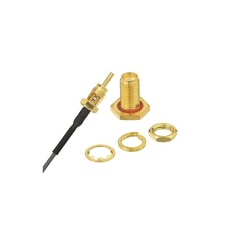 6" U.fl/IPEX Cable Mini PCI to SMA Female Low Loss Coaxial Cable for Wireless Routers Mini PCIe Cards Network Extension Bulkhead Pigtail PCI WiFi WAN Repeater Low Loss Coaxial Cable 2-Pack