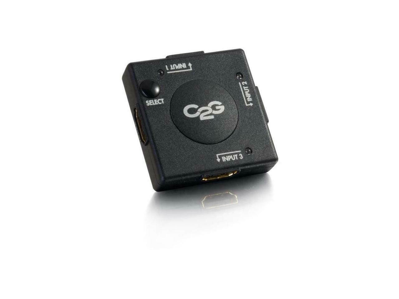 C2G 40734 3-Port HDMI Auto Switch, Black