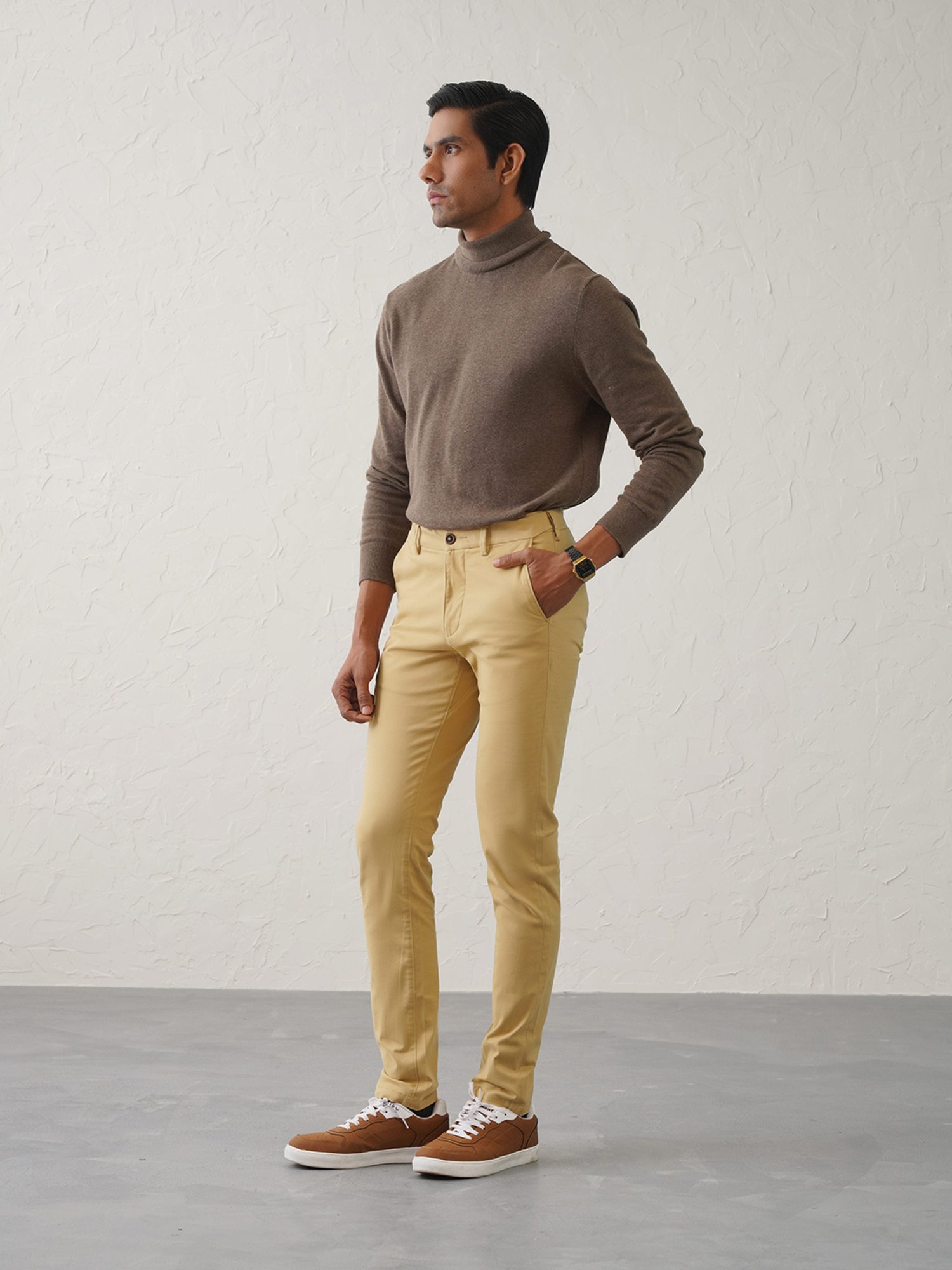 MinusOne Khaki Regular Fit Chinos