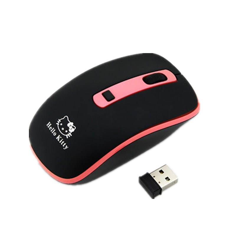 Computer Mice Cute Hello Kitty Wireless Mouse 2.4Ghz Computer Mouse Mice 1200DPI Pro Game Mouse Kids Gift