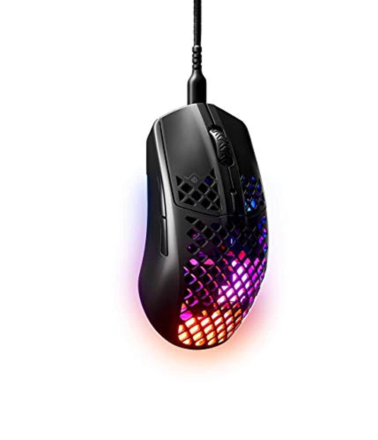 steelseries aerox 3 - super light gaming mouse - 8,500 cpi truemove core optical sensor - ultra-lightweight water resistant design - universal usb-c connectivity (renewed)