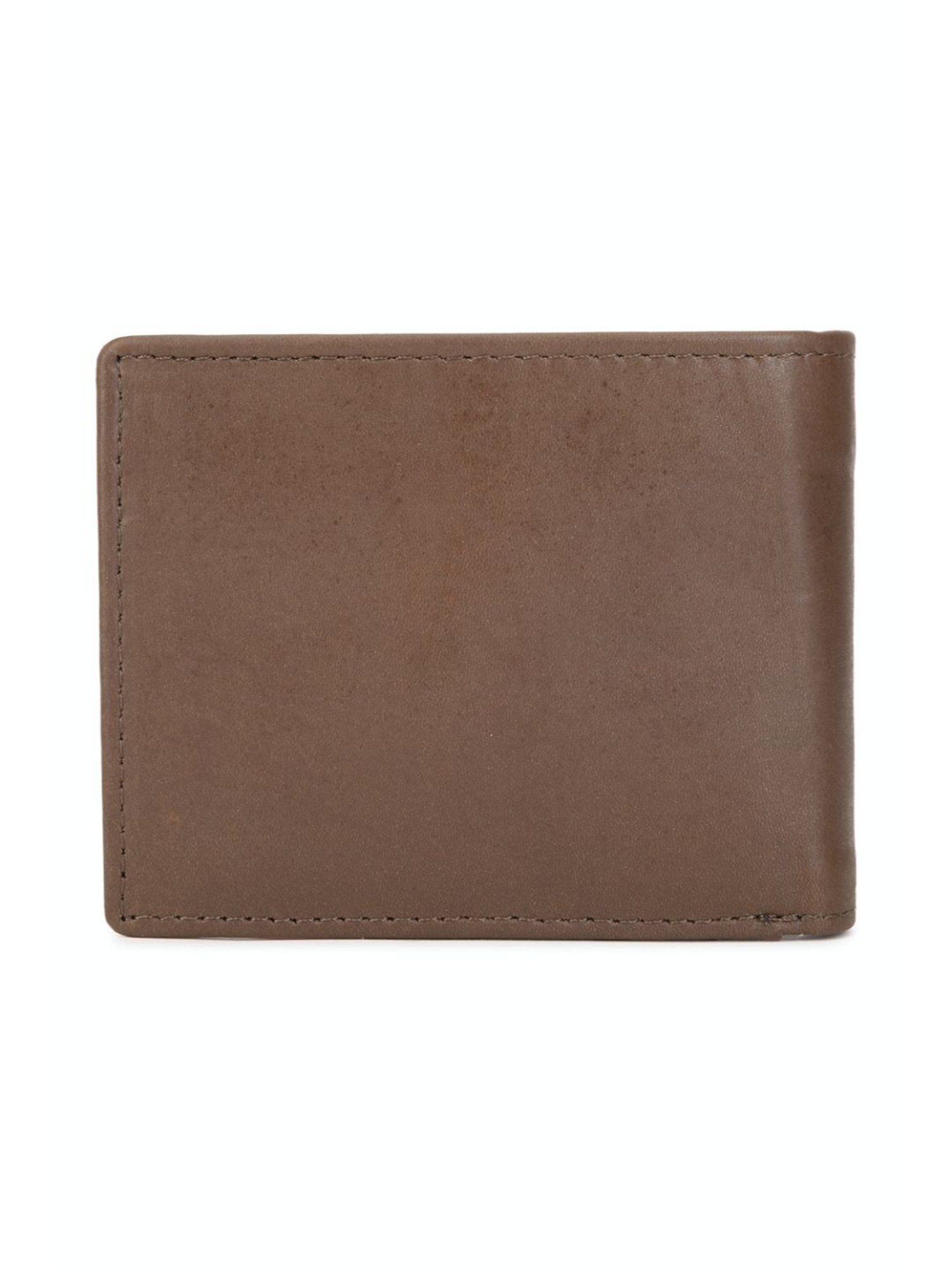 Louis Philippe Brown Leather Bi-Fold Wallet for Men
