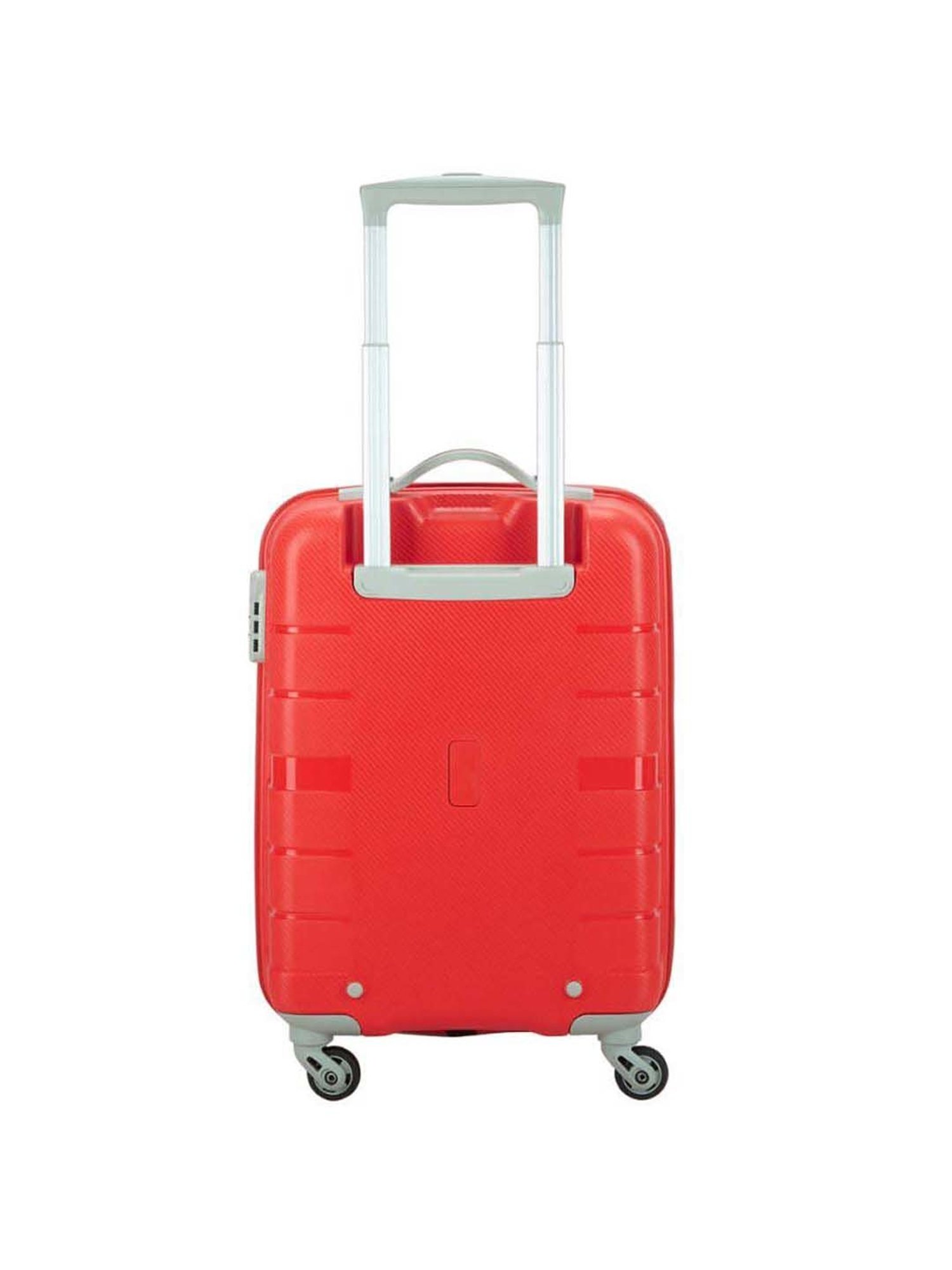 Aristocrat Nexon Fiery Red Textured Hard Cabin Trolley Bag - 38 cm
