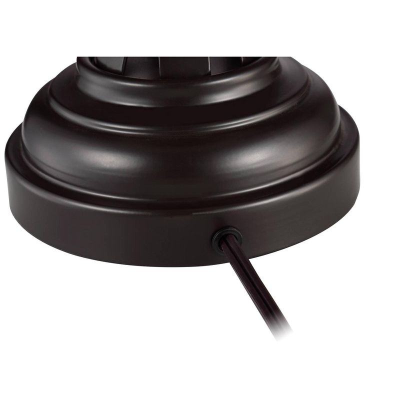 Regency Hill Freddie Bronze Metal Cream Shade Table Lamps Set of 2