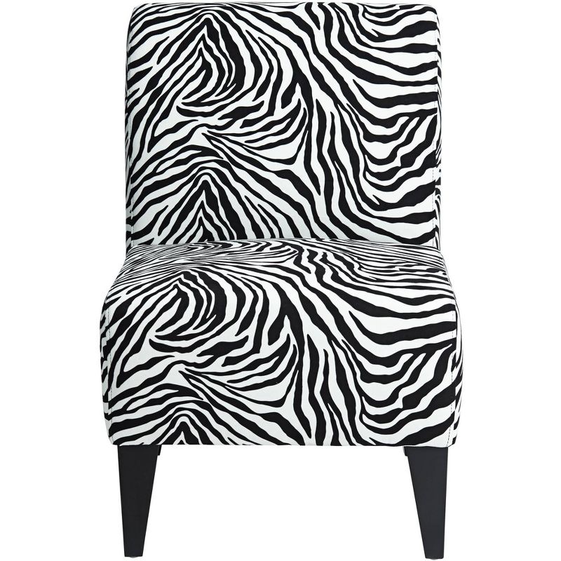 Studio 55D Zebra Print Slipper Accent Chair