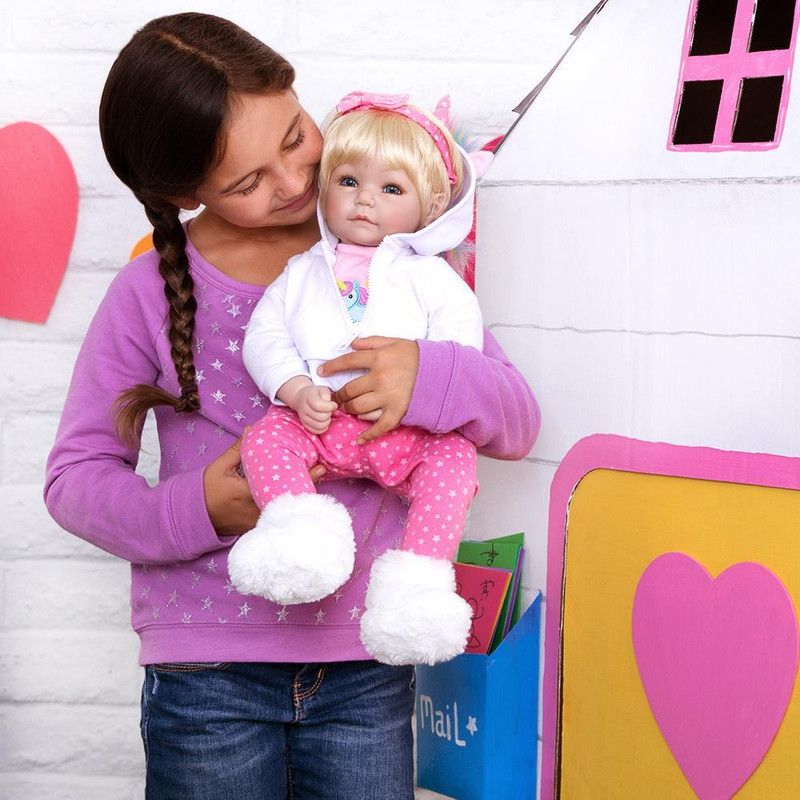 Adora Toddler Doll Rainbow Unicorn with unicorn embroidered outfit and fur boots