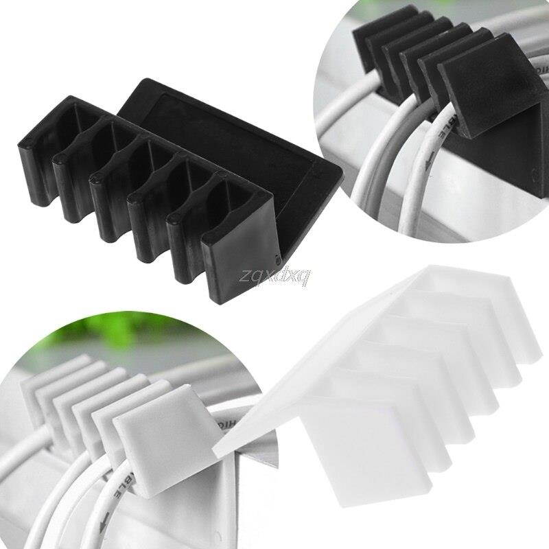 Universal Plastic Cable Winder 2 pcs/lot Five Slot Plastic Cord Divider Wire Cable Clips Organizer Holder Fixer Winder Oct30