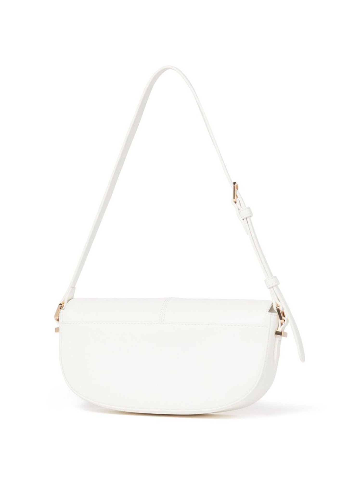 Forever New White Solid Medium Shoulder Handbag