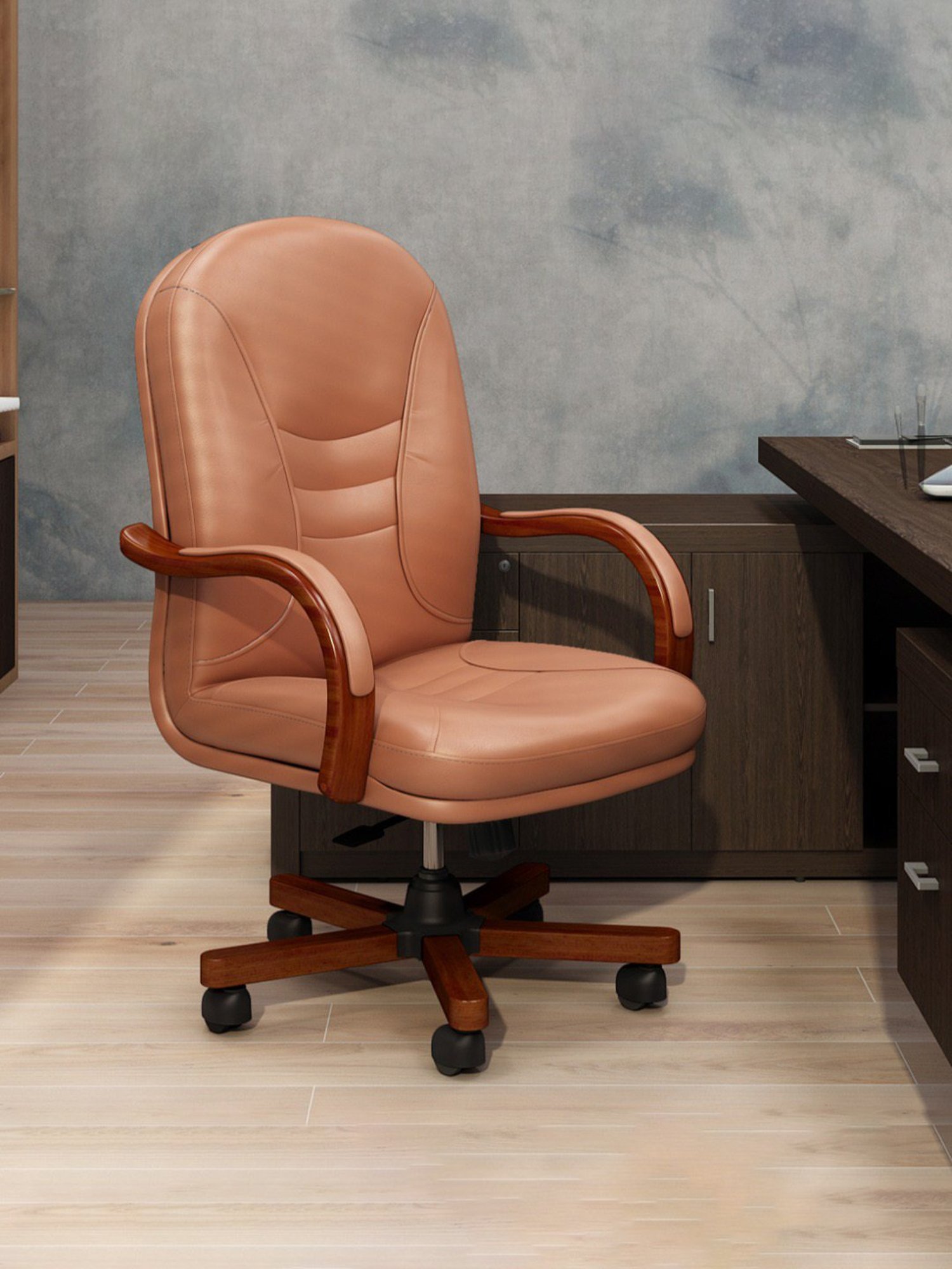 Durian Ultra Brown Leather Executive Chair