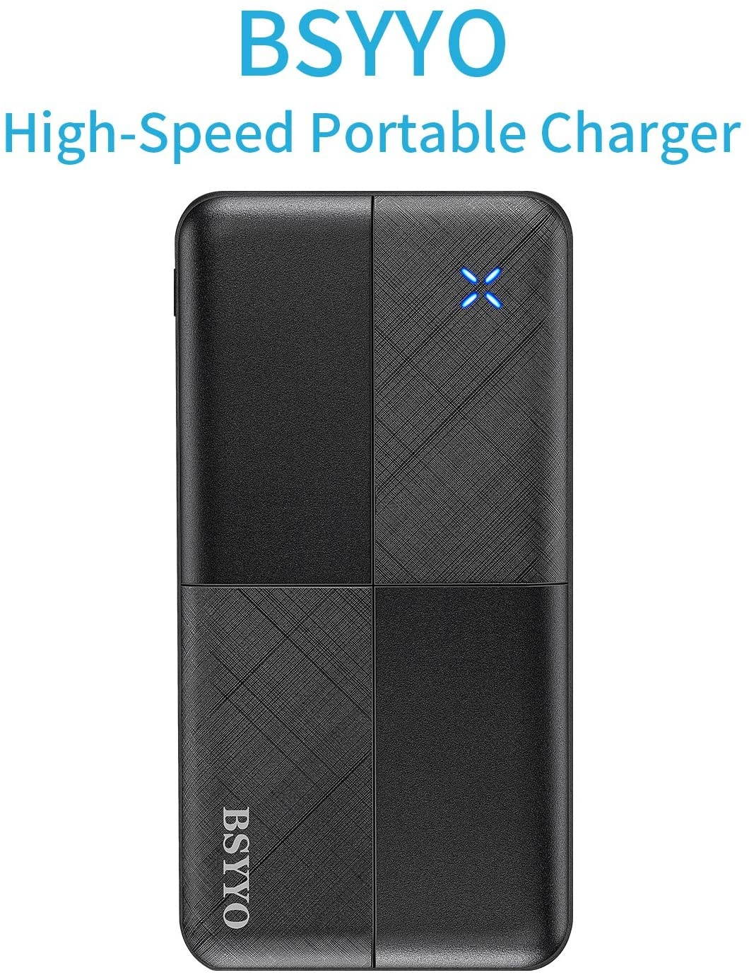 BSYYO Portable Charger Dual 3A High-Speed 10000mAh Power Bank USB C Input External Battery Pack Phone Changer for iPhone X XS 8 Plus Google Samsung LG iPad and More
