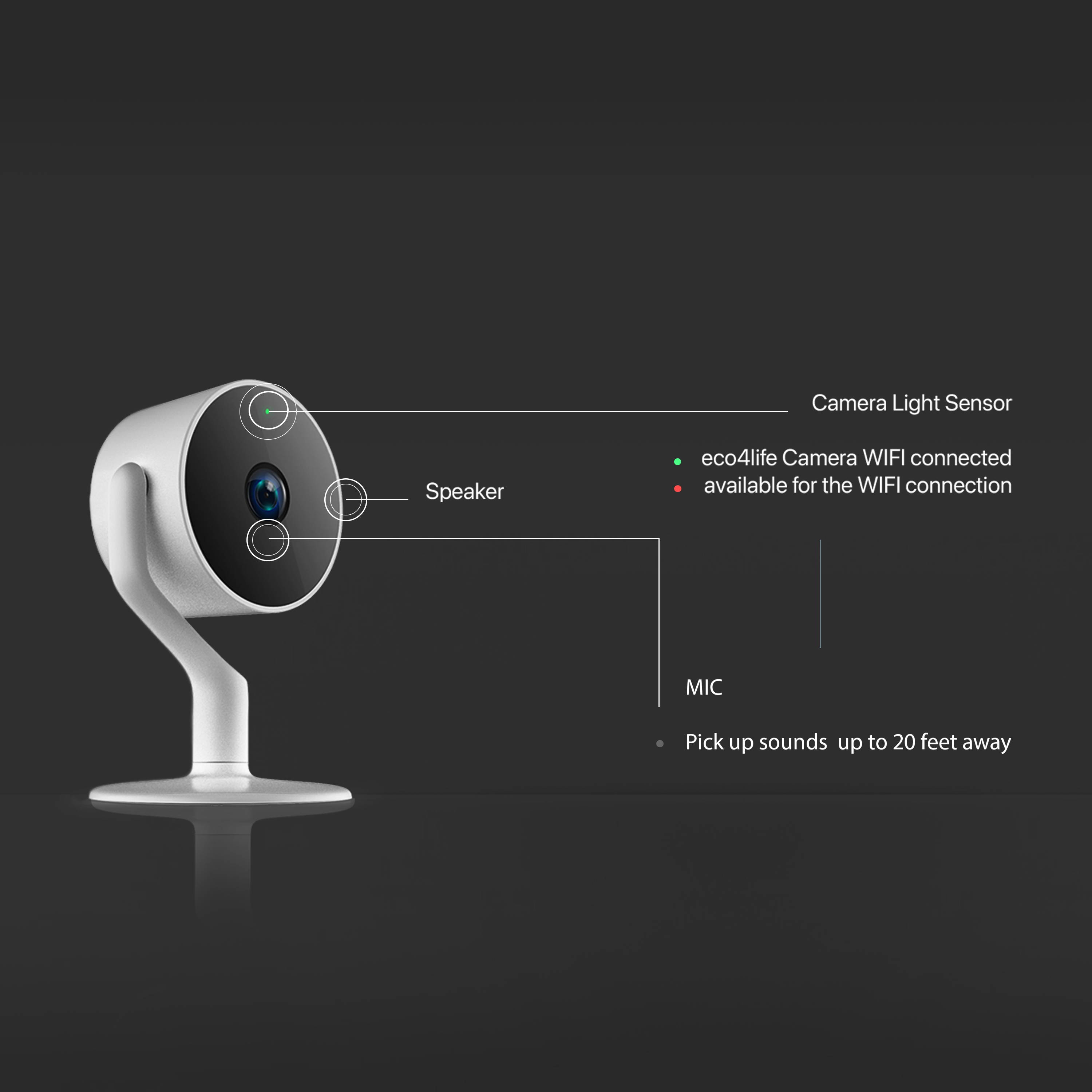 Sonicgrace Wi-Fi Wireless Smart 1080p IP Camera with Dedicated Night Vision and Motion Detection