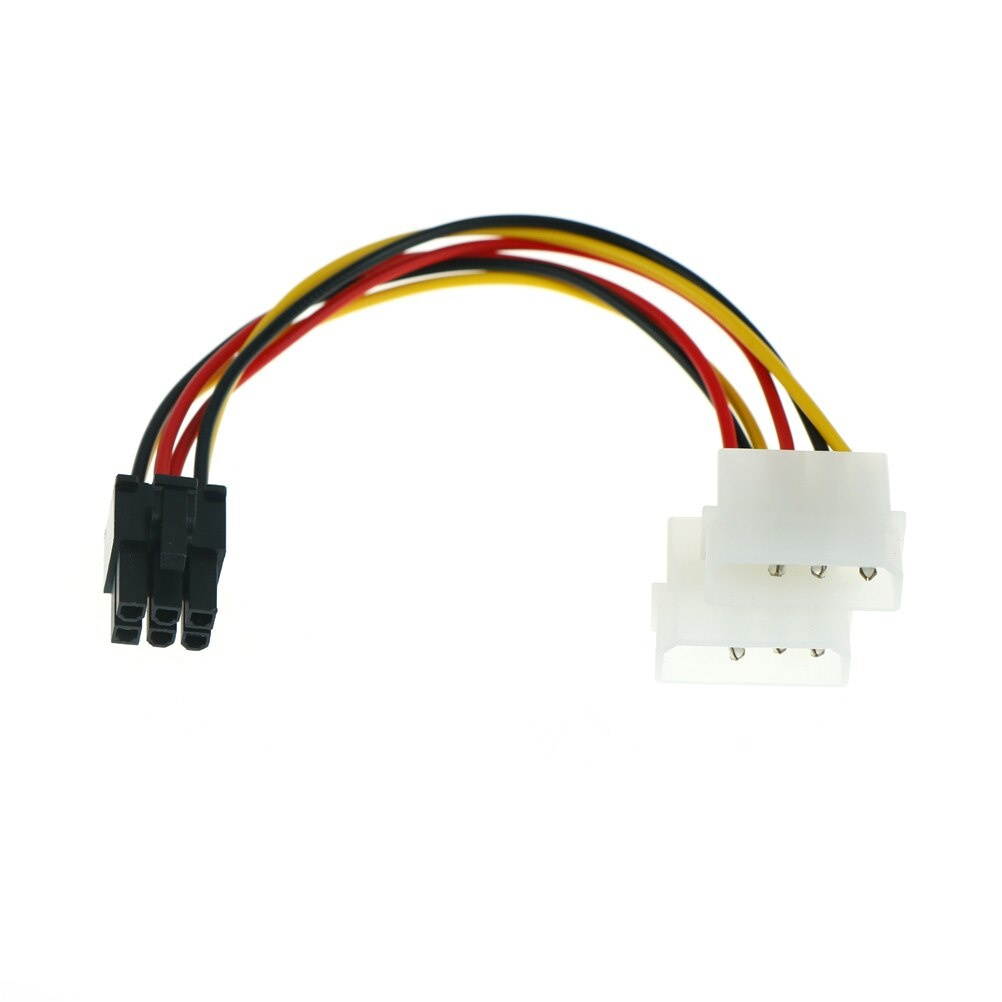 4 Pin Molex To 6 Pin PCI-E ATX PSU Power Adapter Graphics Video Card Converter Cable Line Adapter Power Cables 2pcs