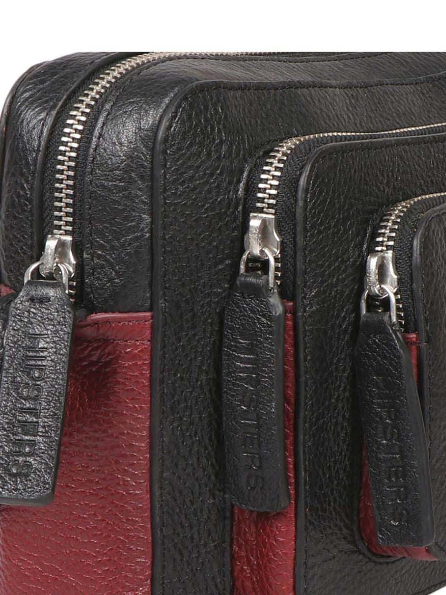 Hidesign Hipsters Black Vibes 03 Solid Small Sling Handbag