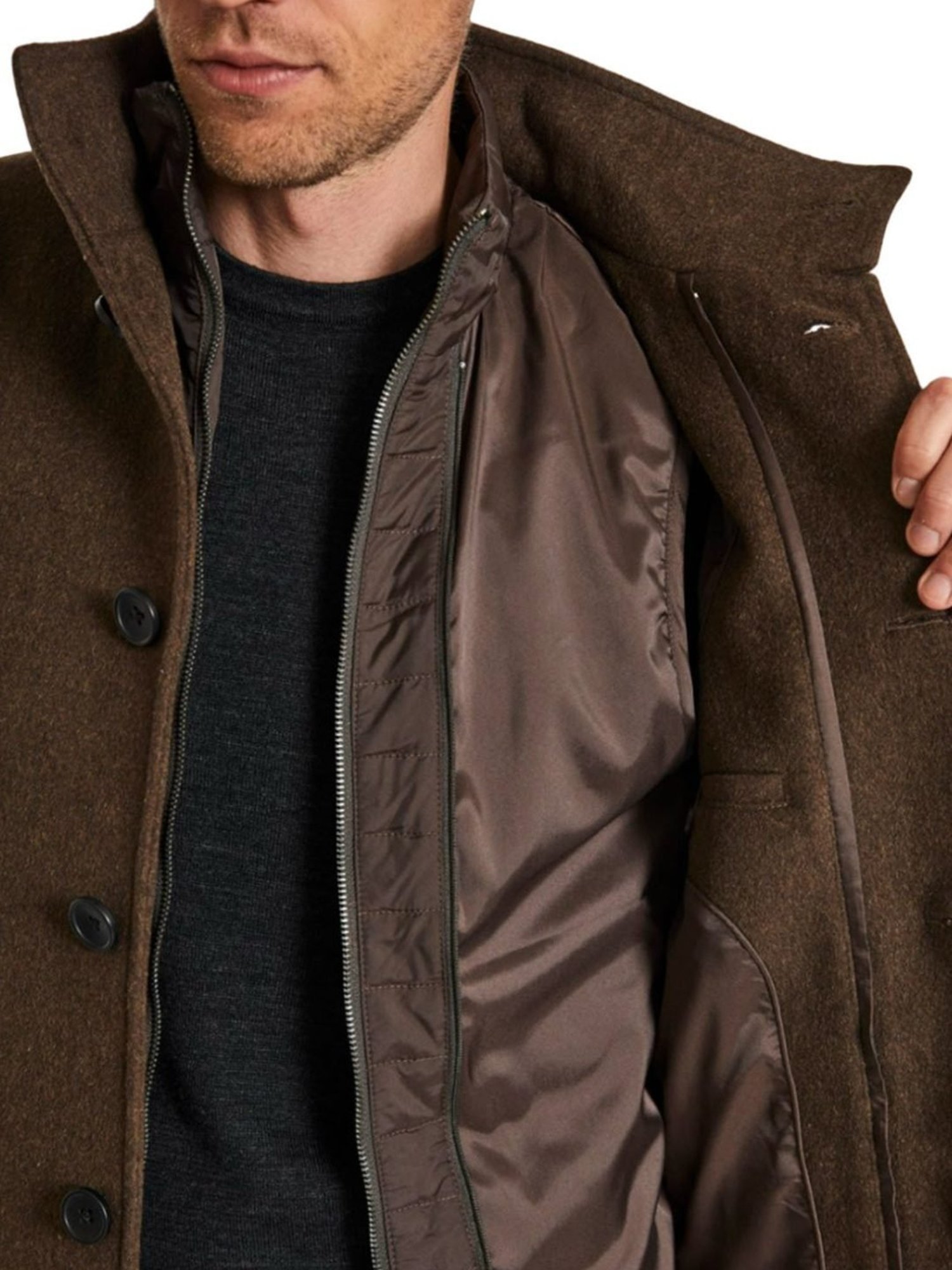Bruun & Stengade Brown Slim Fit Coats
