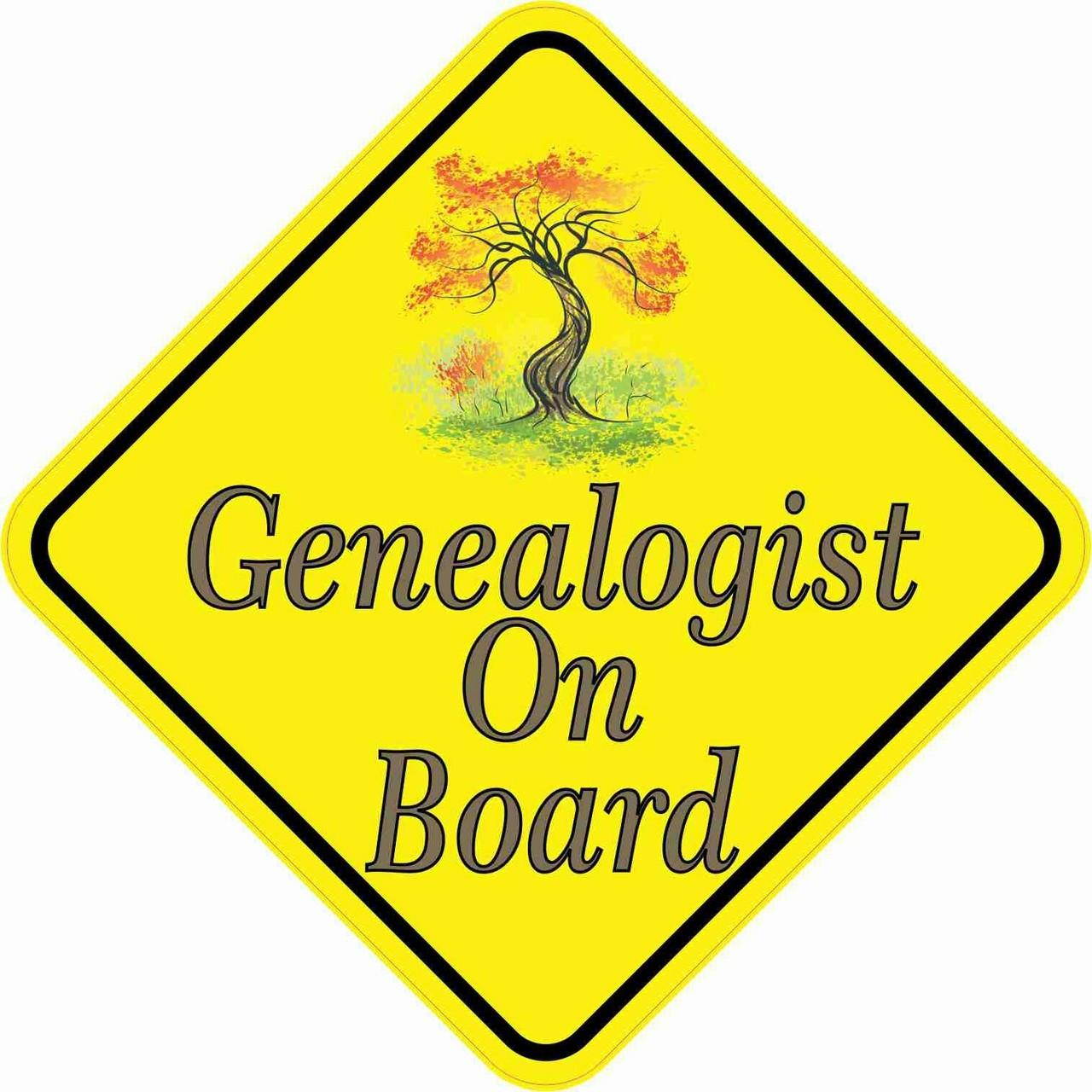 StickerTalk Genealogist on Board Magnet, 5 inches by 5 inches