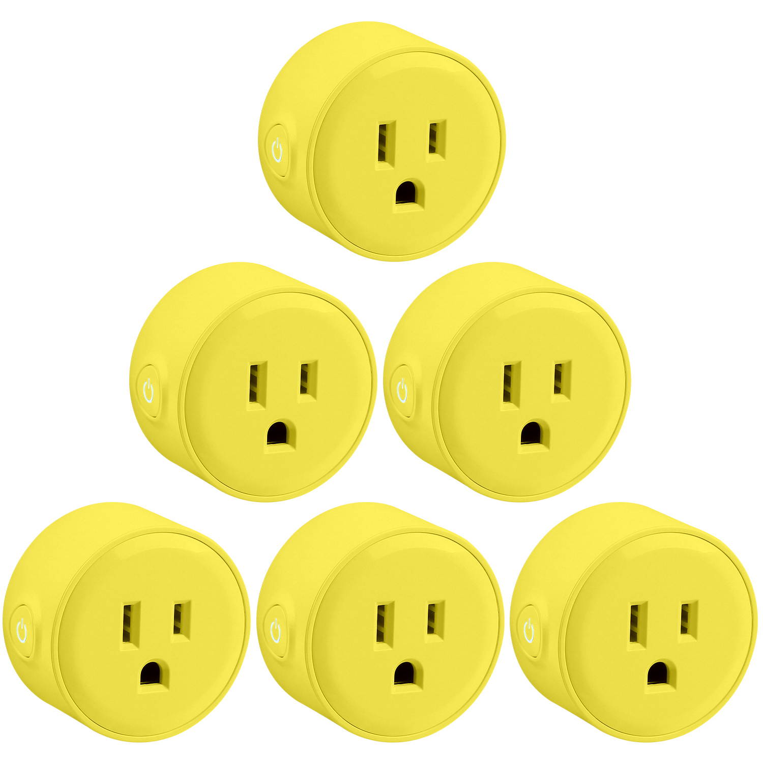 LITEdge Smart Plug Work with Alexa, Mini Smart Outlet Wifi Plug Google Home Assistant Voice Control, No Hub Required, Only Supports 2.4GHz Network, Timer Function, ETL Listed, Yellow Finish, Pack of 6