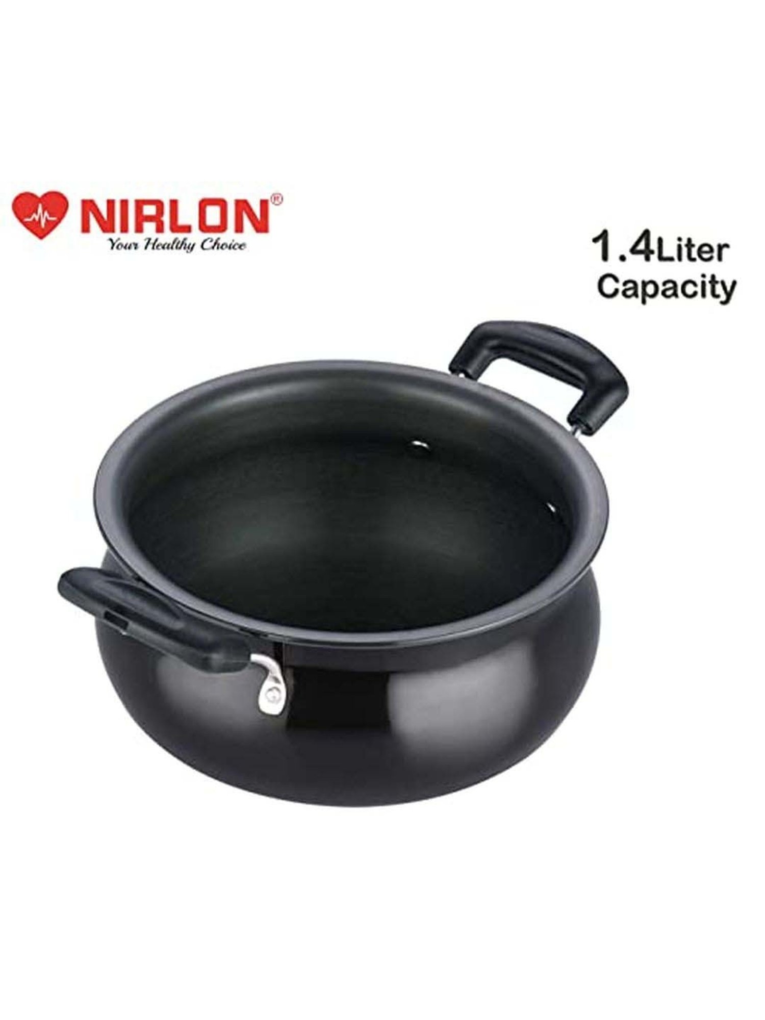 Wonderchef Ebony Hard Anodized Non-stick Biryani Handi with Lid