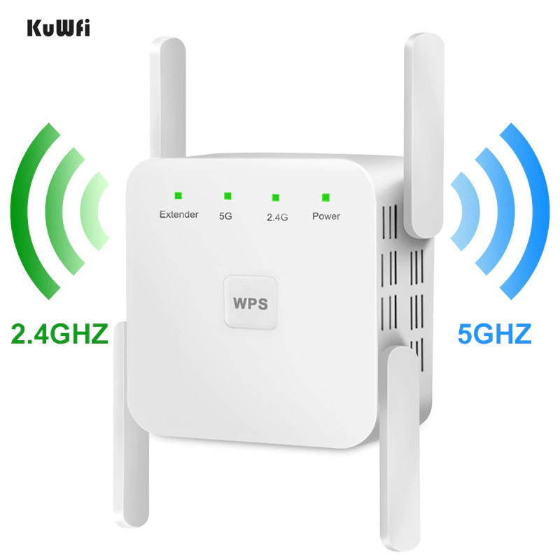 Wireless Wifi Repeater WiFi Extender 2.4G 5G AP Router WiFi Amplifier Signal Repeater support windows xp /win10 mac os etc