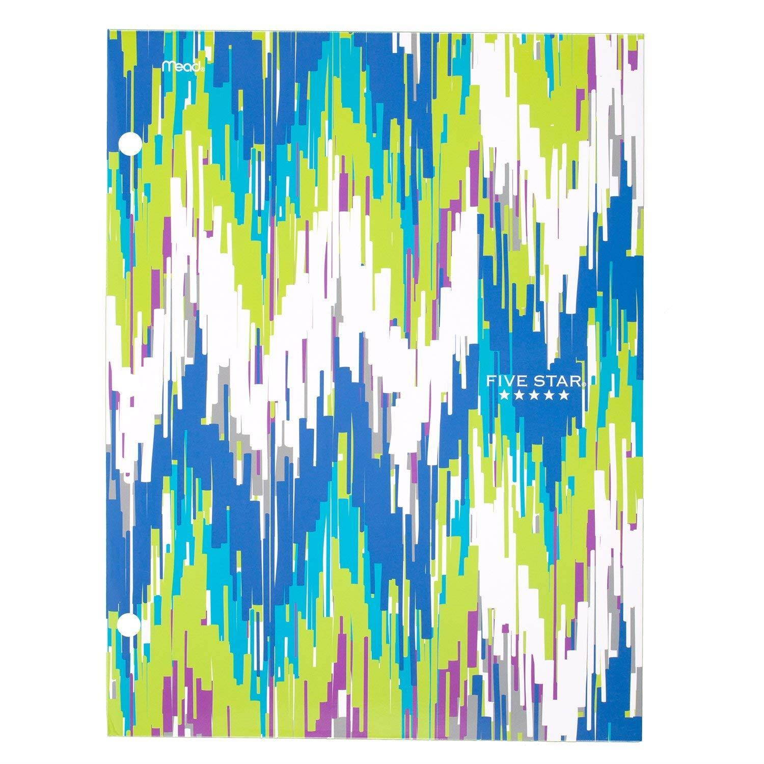 Five Star 4-Pocket Folders, Folders with Pockets, Assorted Designs, 6 Pack (73844)