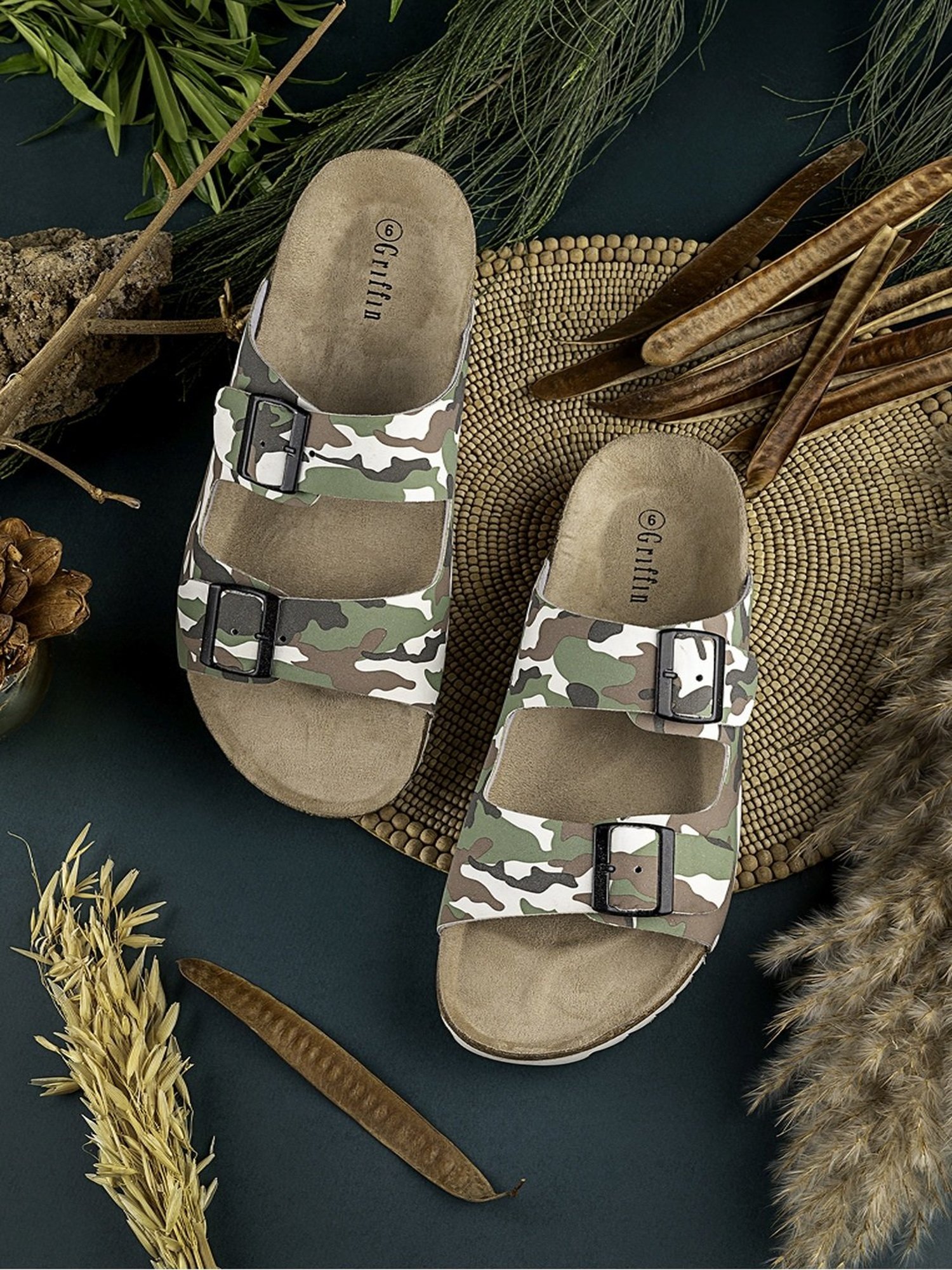 Griffin Men's CACTUS BOOM BEACH Camouflage Casual Sandals