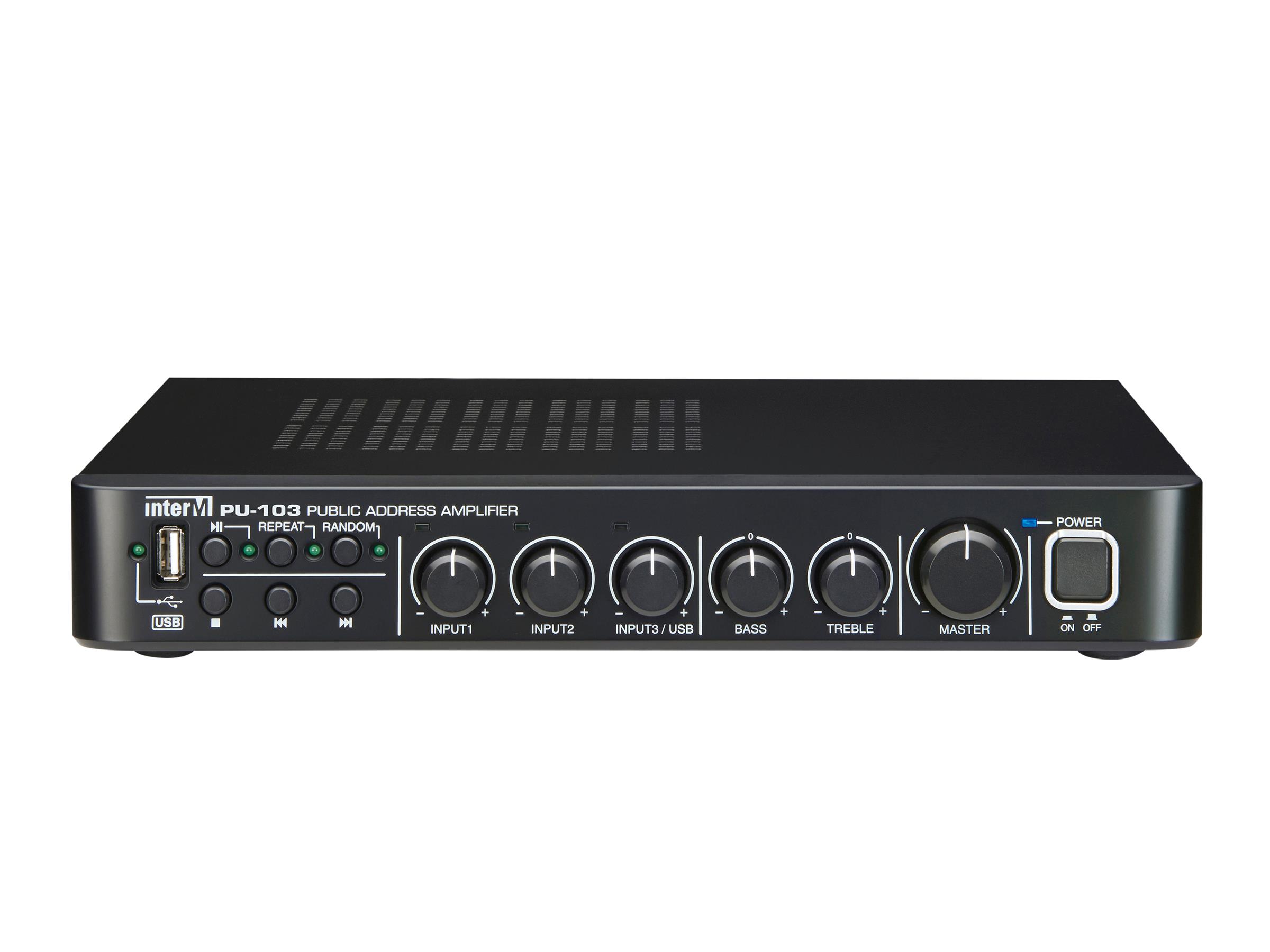 Inter-M PU-103 30W Compact Mixing Public Adress Amplifier with Line/Mic/RCA Input