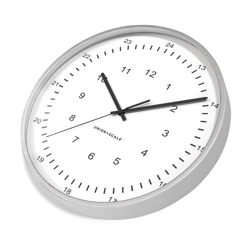 Union & Scale Essentials Wall Clock, Metal, 12 (UN57804) 