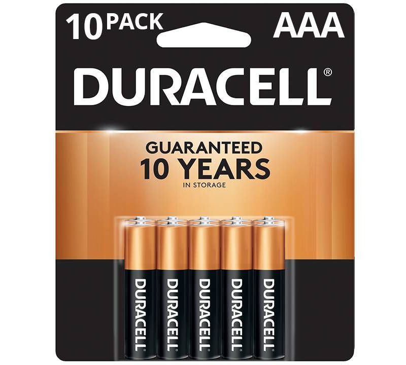Duracell Coppertop AAA Batteries - 10 Pack Alkaline Battery