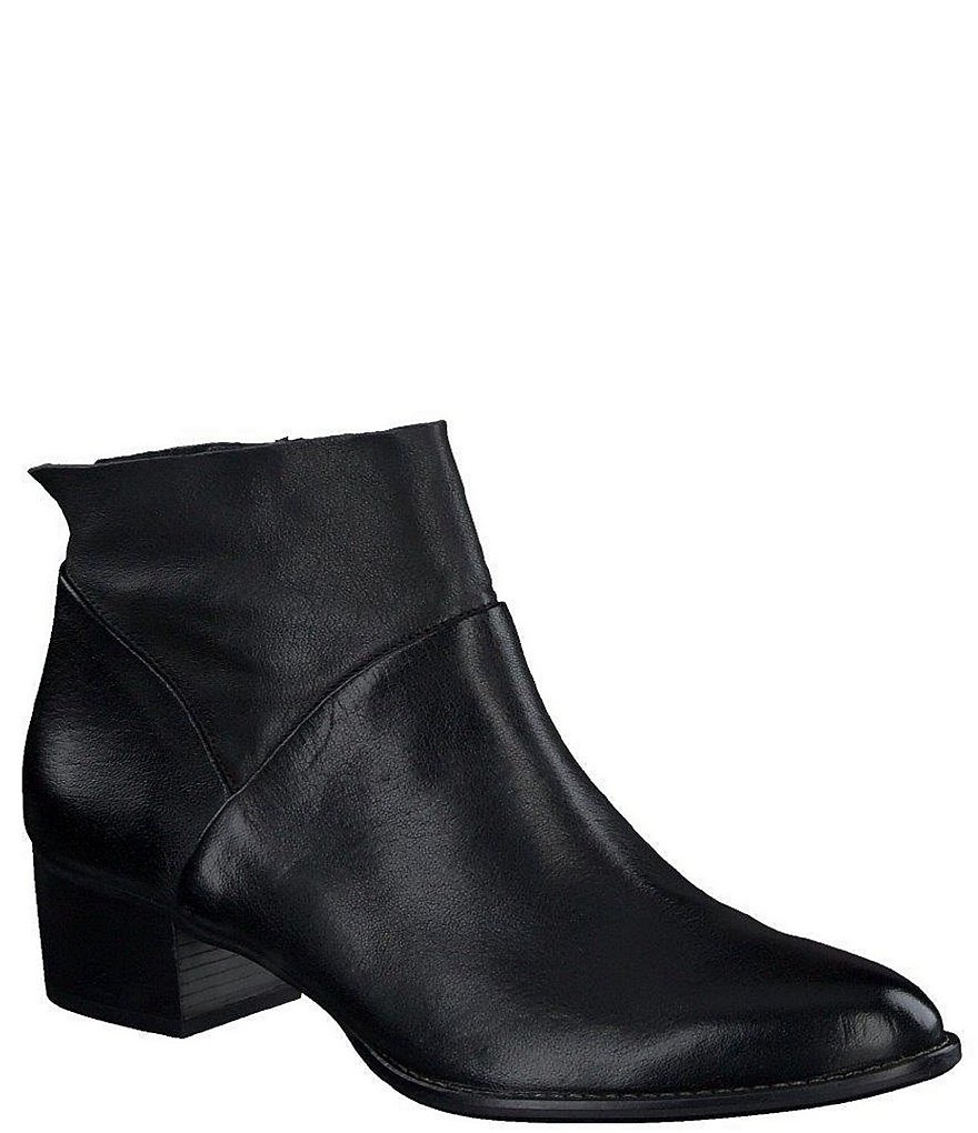 Paul Green Nelly Leather Block Heel Booties
