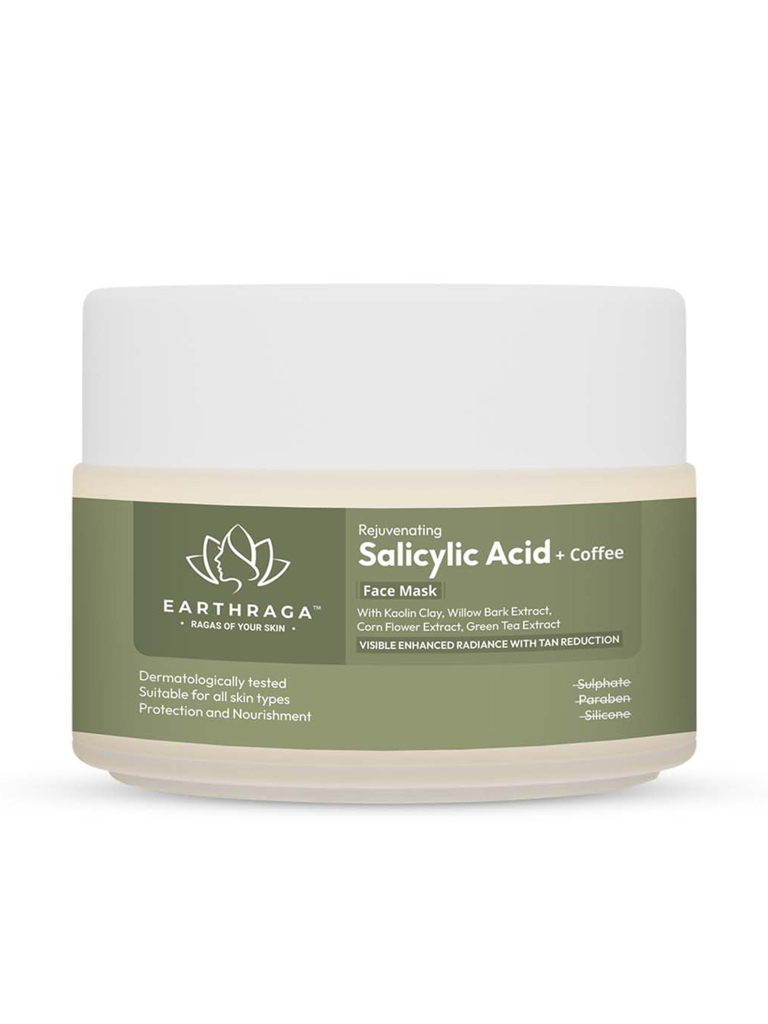 Earthraga Rejuvenating Salicylic Acid + Coffee Face Mask - 100 gm