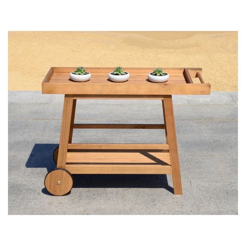 Slat Top Serving Cart - Gray - Apollo Outdoor