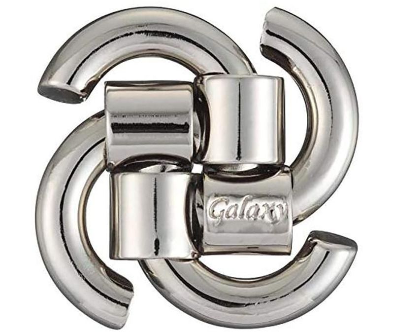 University Games Hanayama Level 3 Cast Metal Brain Teaser Puzzle - Galaxy