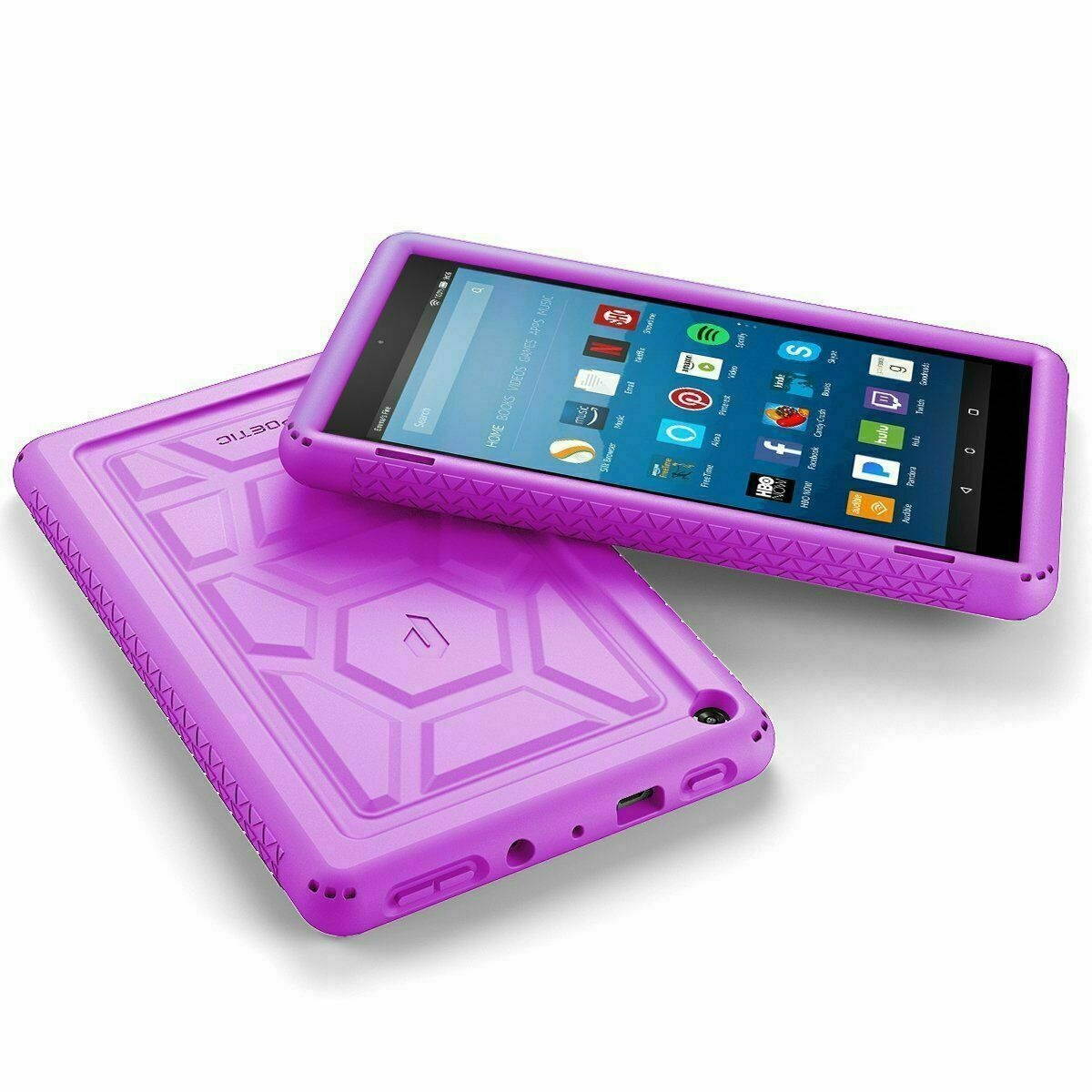 [20 PCS] Case For Amazon Fire HD 8 2017 Tablet,Heavy Duty Silicone Cover Purple