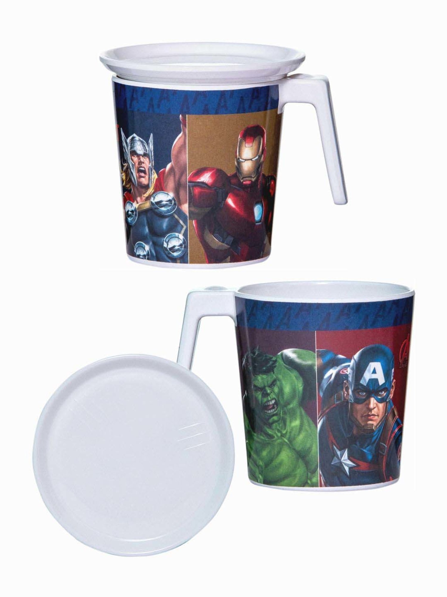 Servewell Avengers Multicolor Melamine Laura Mug Large Kids Set (0.32 L) - Set of 4