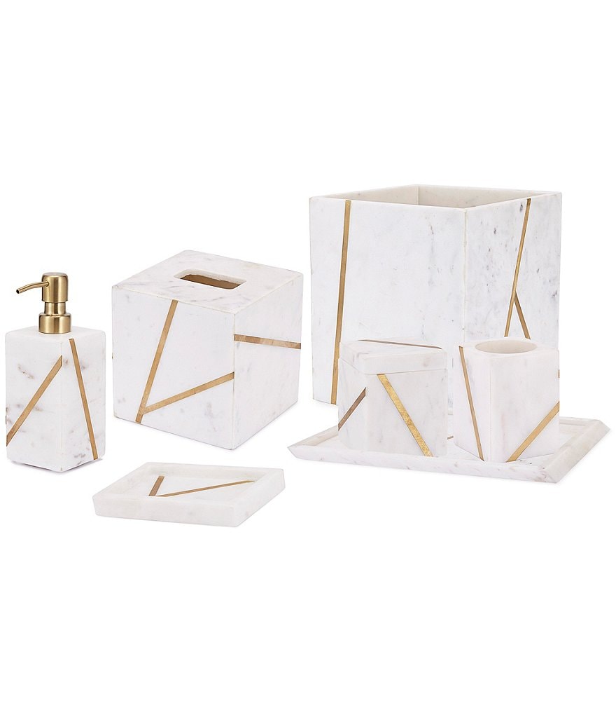 Kassatex Marble Brass Soap Dish
